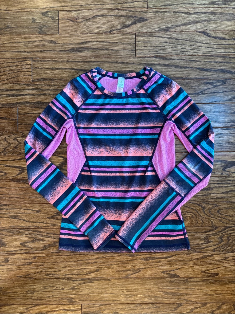 Ivivva Girl’s Long Sleeve Striped Rash Guard